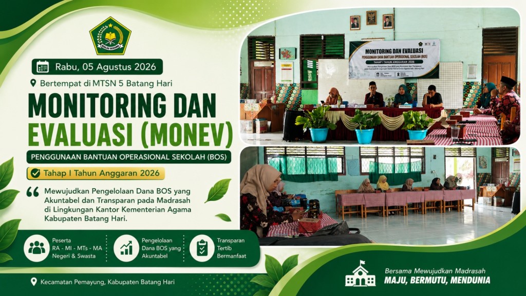 Perkuat Akuntabilitas Pengelolaan Dana BOS, MAS Darusy Syafiiyah Ikuti Monev BOS Tahap I Tahun Anggaran 2026