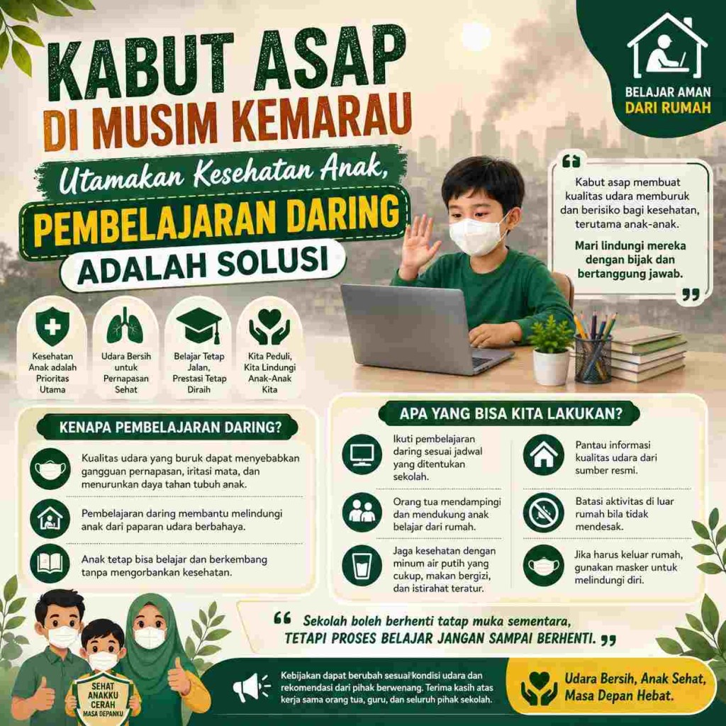 Kabut Asap di Musim Kemarau: Saatnya Pembelajaran Daring untuk Anak