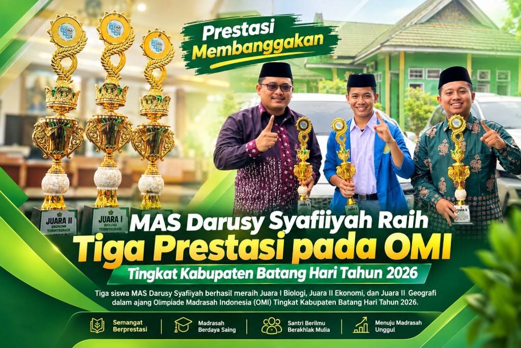 MAS Darusy Syafiiyah Raih Tiga Prestasi pada OMI Tingkat Kabupaten Batang Hari Tahun 2026