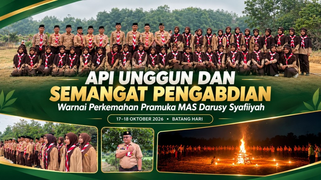 Api Unggun dan Semangat Pengabdian Warnai Perkemahan Pramuka MAS Darusy Syafiiyah