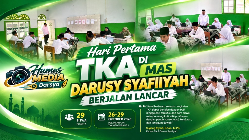 Hari Pertama TKA di MAS Darusy Syafiiyah Berjalan Lancar, 29 Siswa Ikuti Ujian Gelombang Pertama
